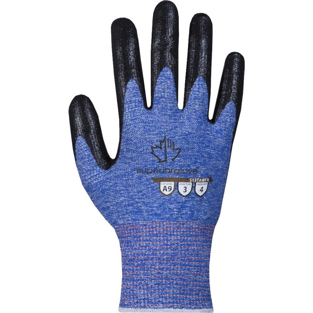 Cut, Puncture & Abrasion-Resistant Gloves: Superior Glove Works S13TAWFN, Size Large, ANSI Cut A9, ANSI Puncture 3, Foam Nitrile, TenActiv