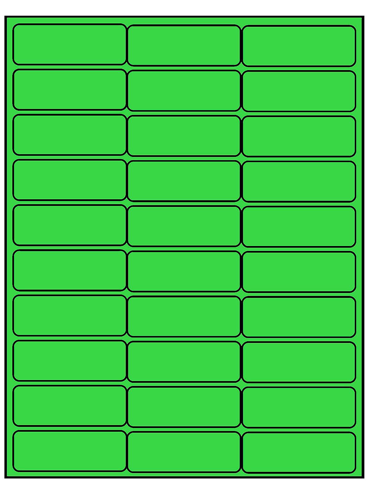 Removable Laser Labels - Fluorescent Gre