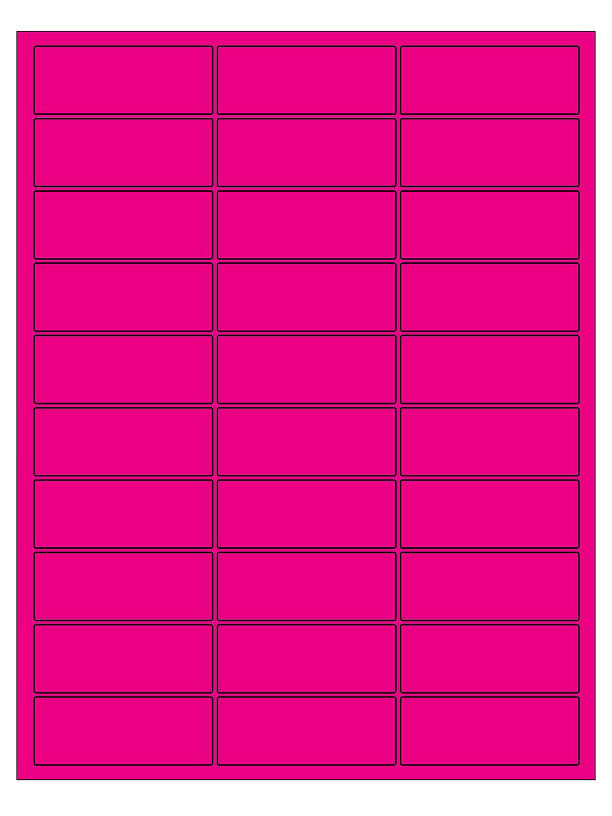 Removable Laser Labels - Fluorescent Pin