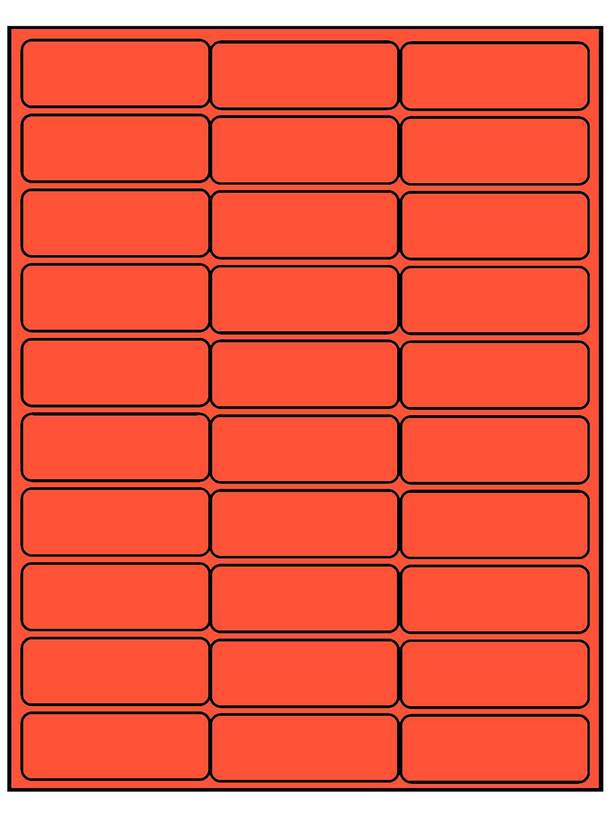 Removable Laser Labels - Fluorescent Red