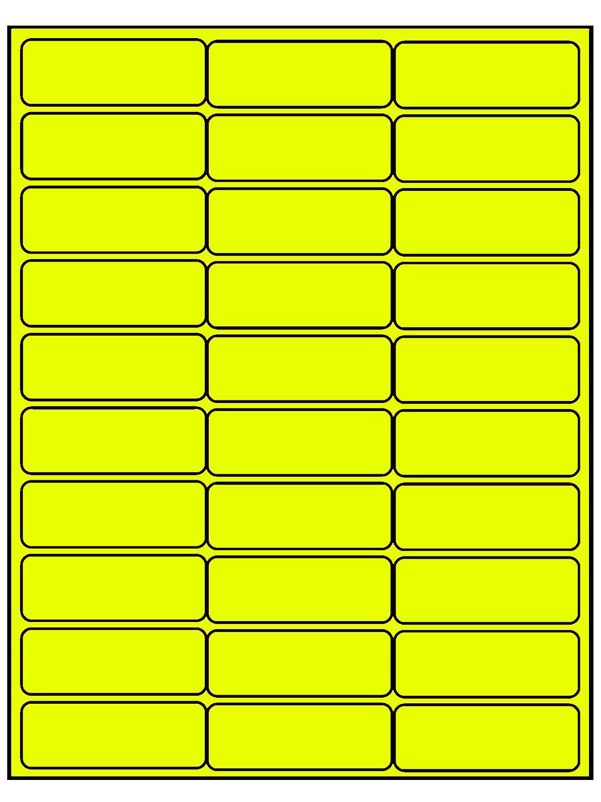 Removable Laser Labels - Fluorescent Yel