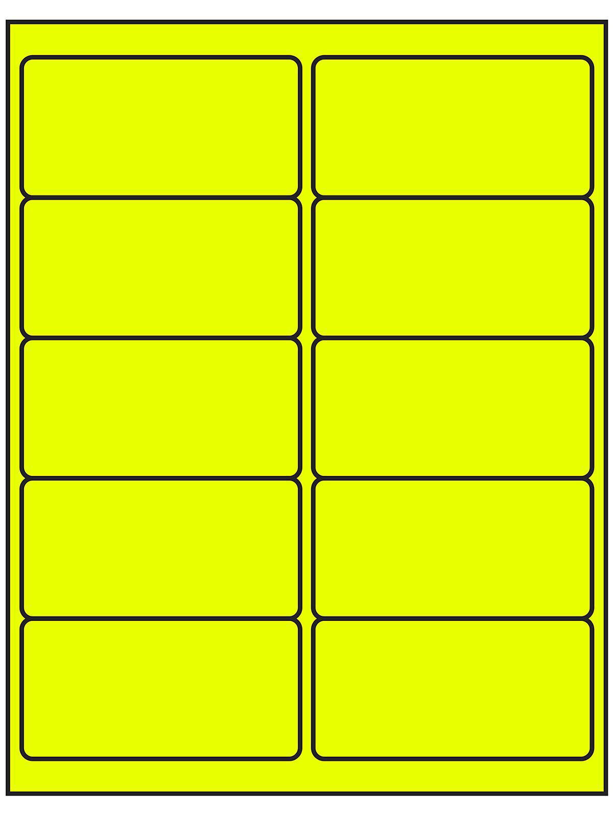 Removable Laser Labels - Fluorescent Yel
