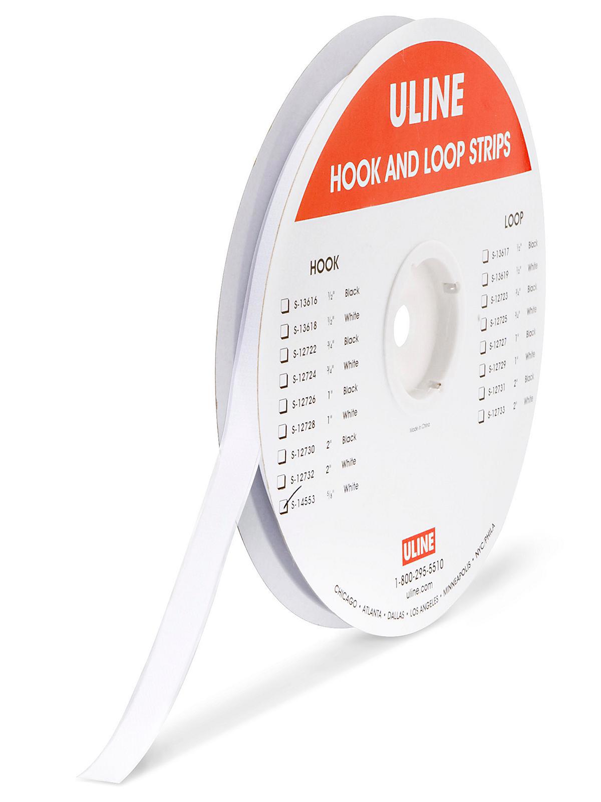 Tape Strips - Hook, White, 5 8