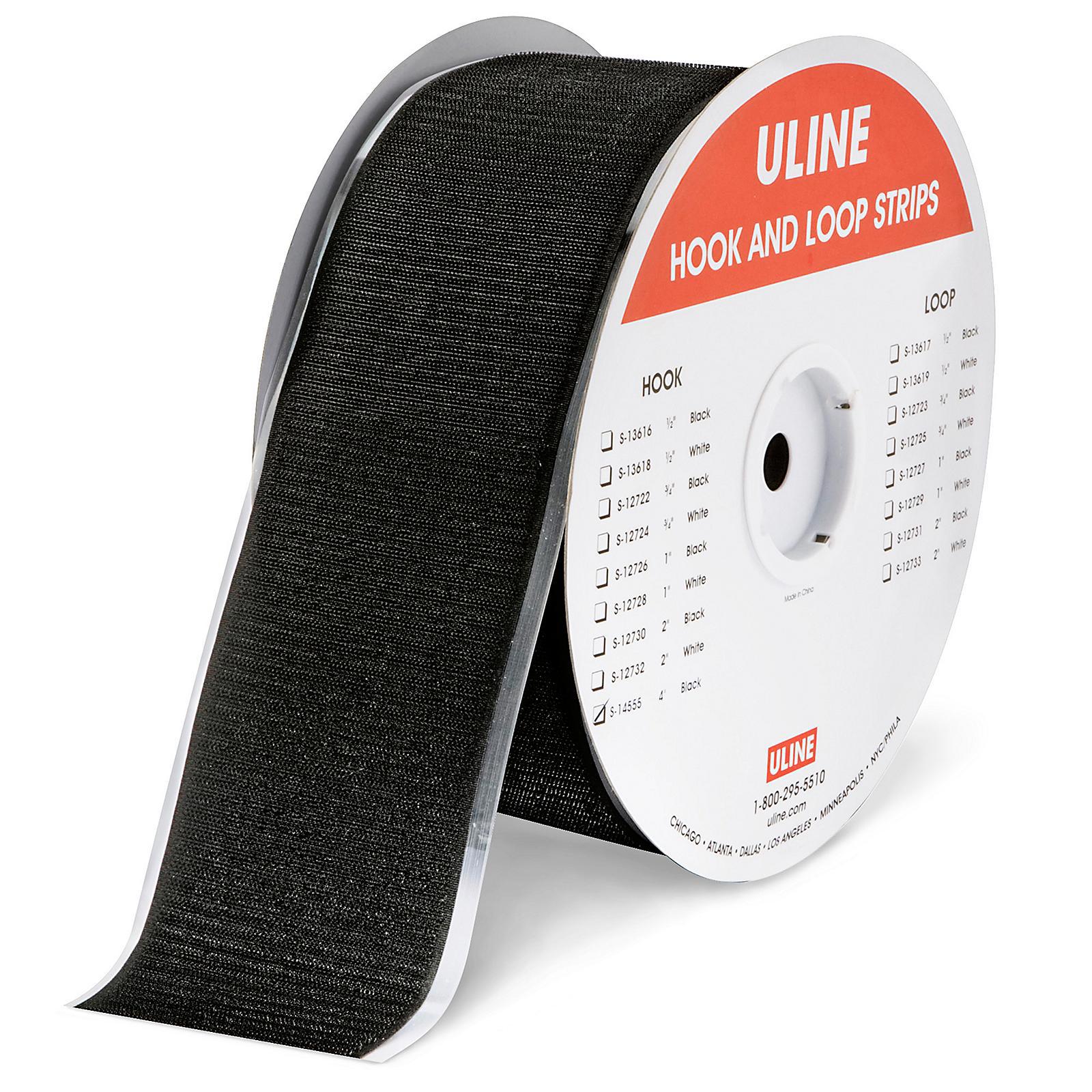 Tape Strips - Hook, Black, 4