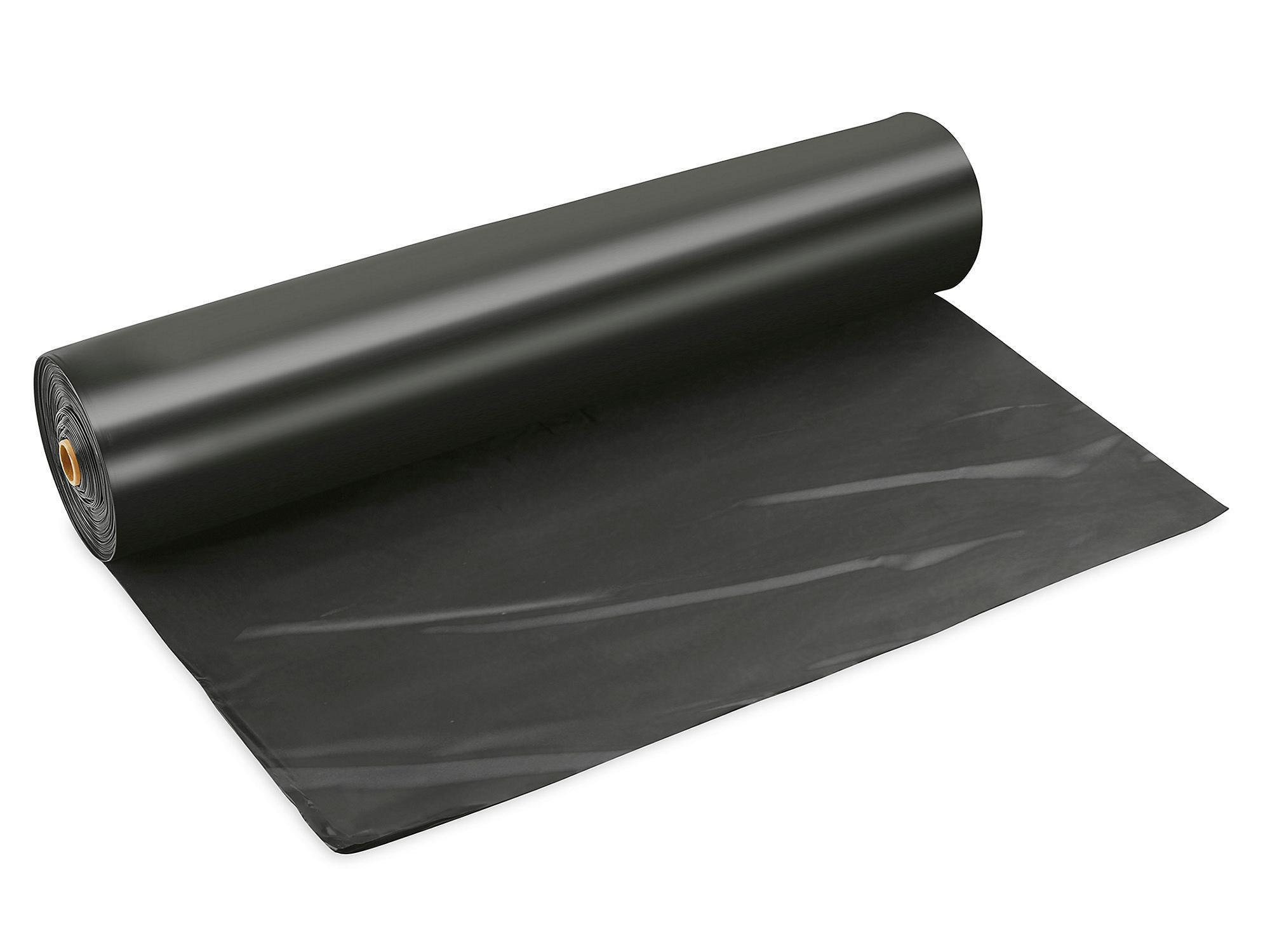 Black Poly Sheeting - 4 Mil, 24' x 100'.