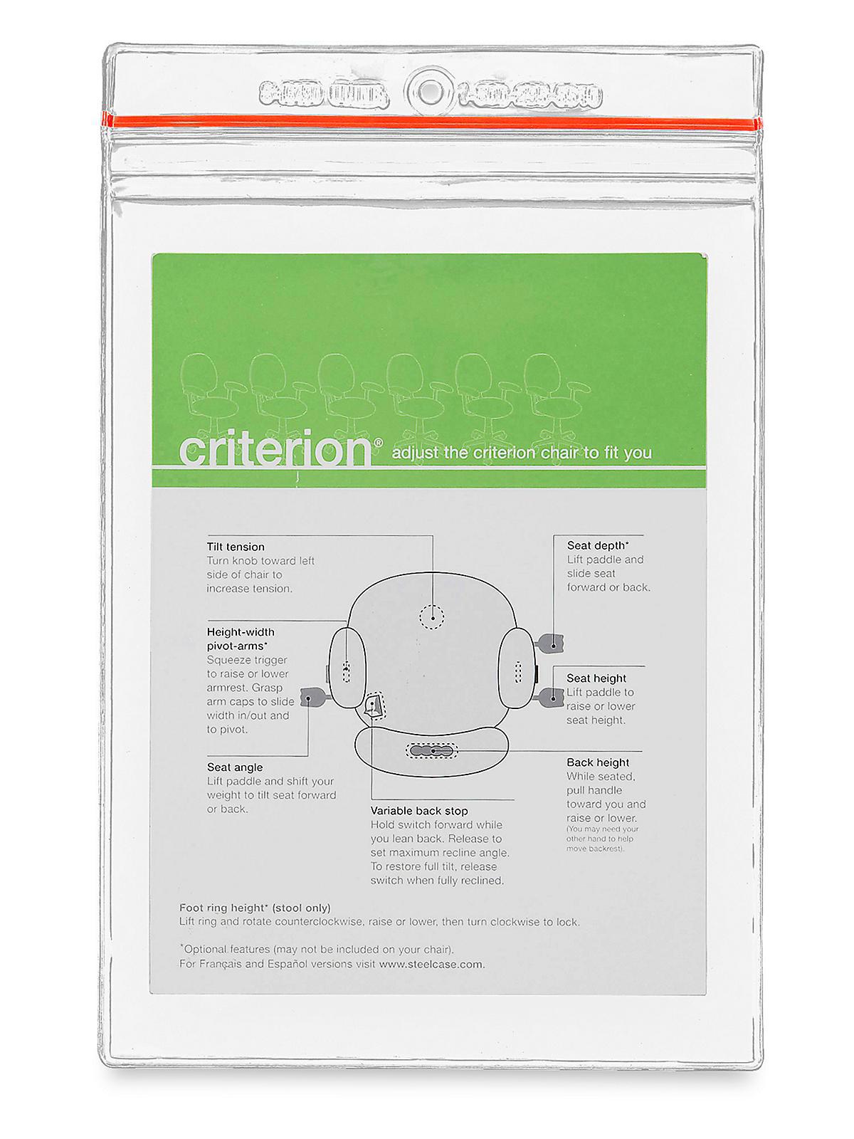 Reclosable Vinyl Envelopes - 5 x 7