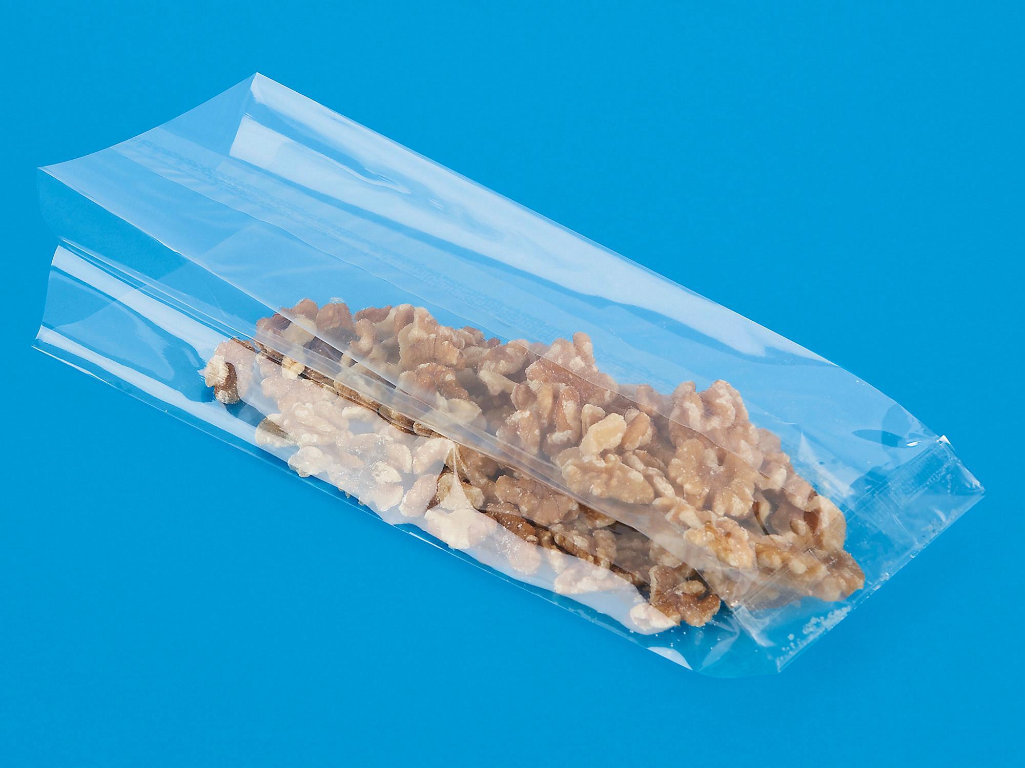 Gusseted Cellophane Bags - 4 x 2 3 4 x 1