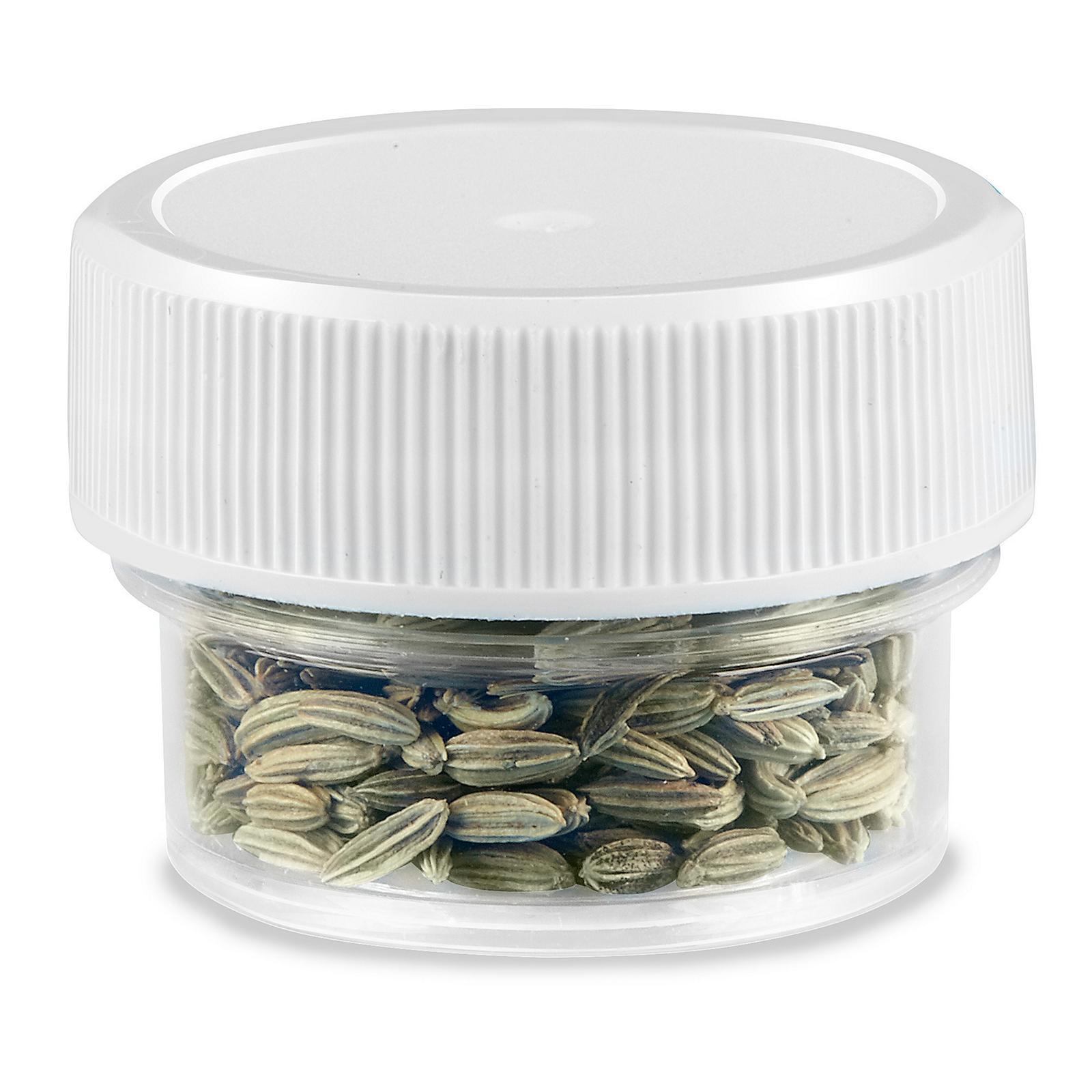 Clear Round Wide-Mouth Plastic Jars - 1