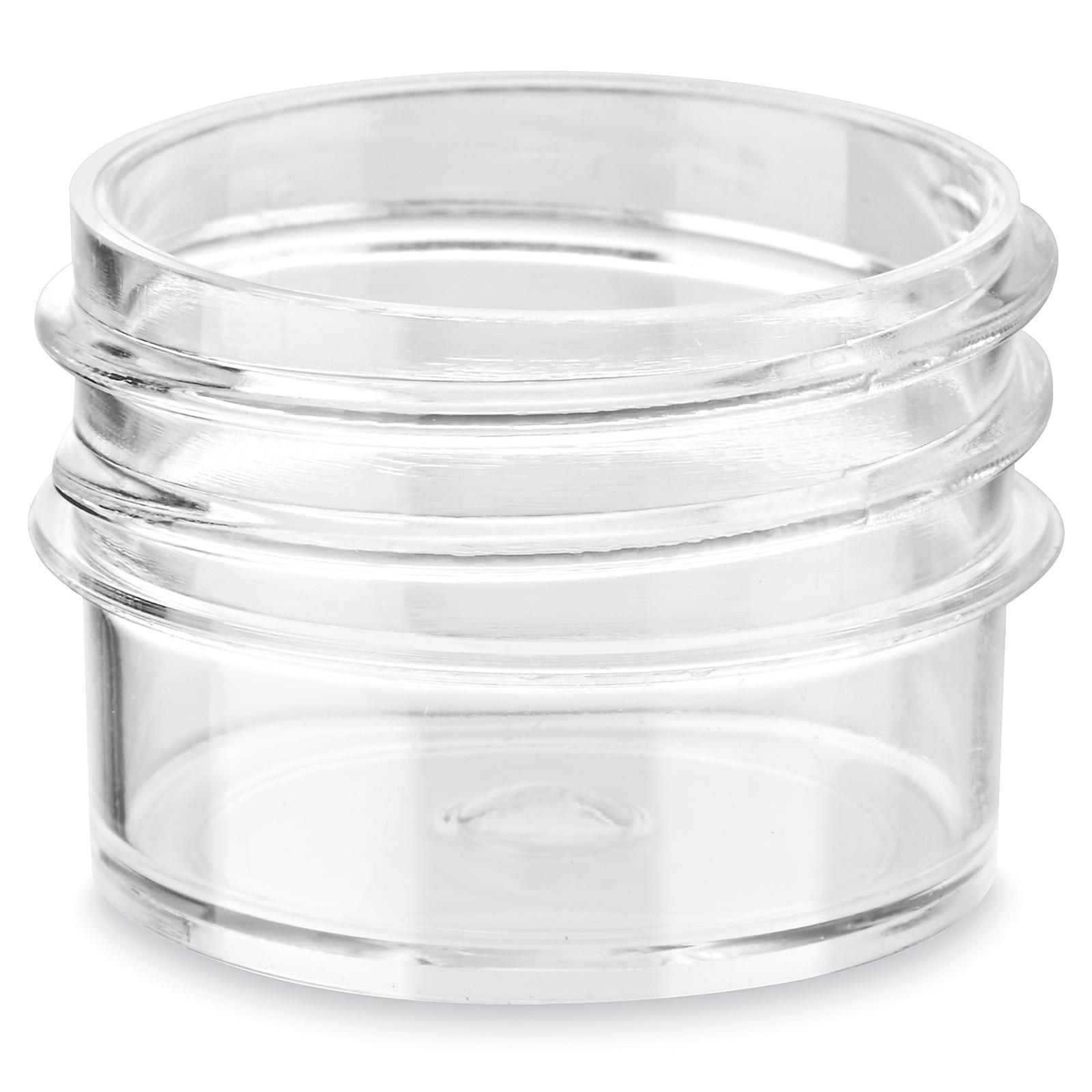 Clear Round Wide-Mouth Plastic Jars Bulk