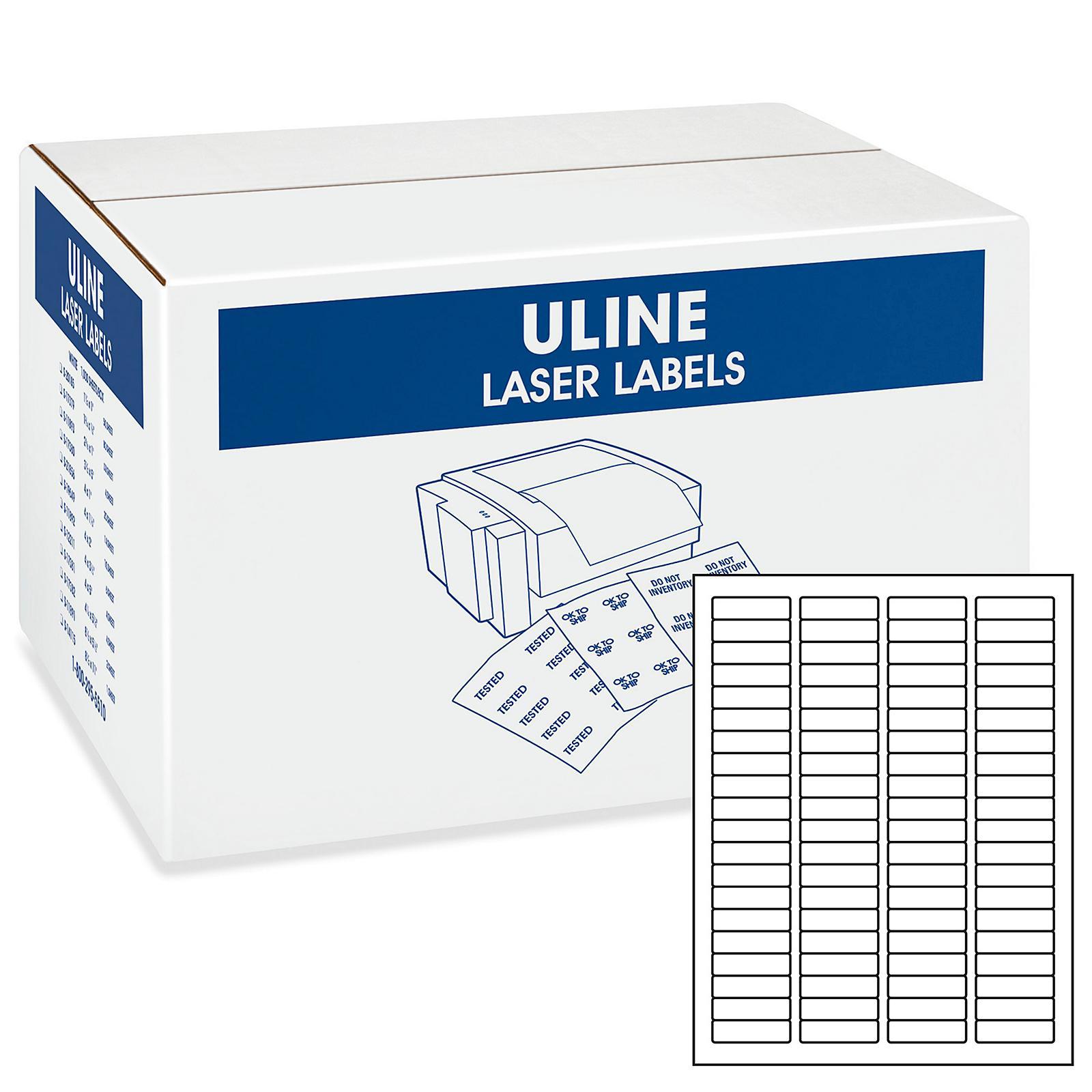 Uline Laser Labels Bulk Pack - White, 1