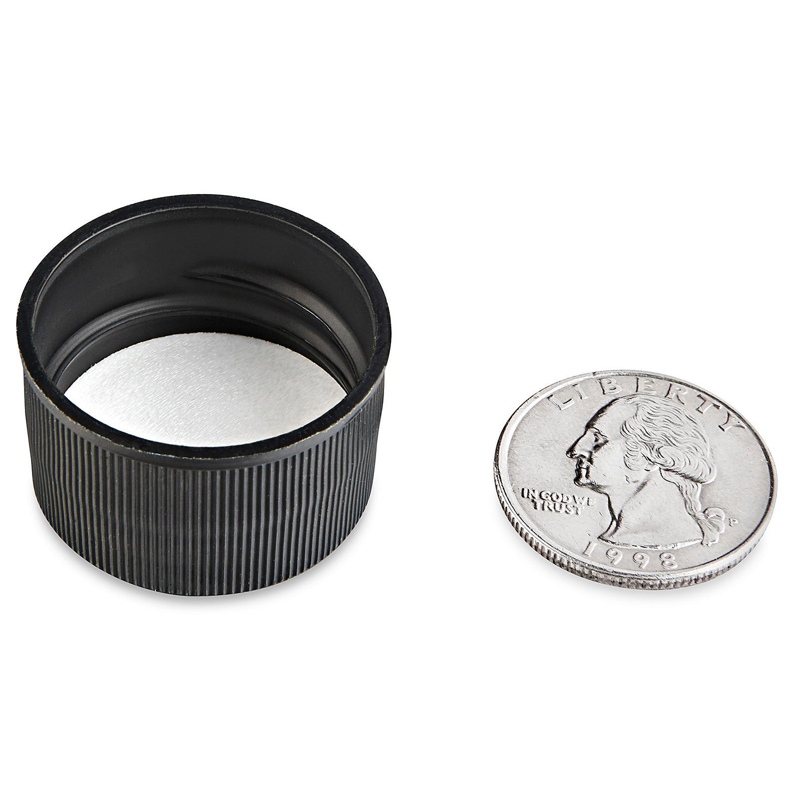 Polypropylene Caps - 28 410, Black. Sold