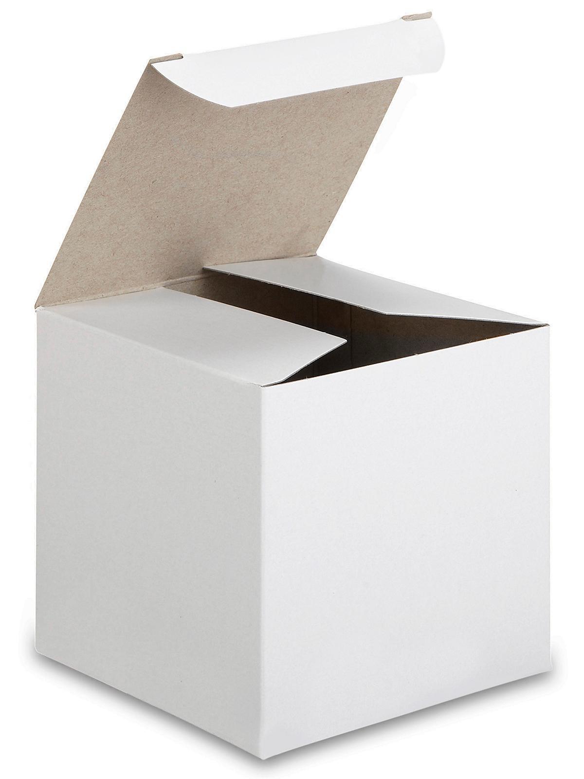 Reverse Tuck Cartons - White, 4 x 4 x 4