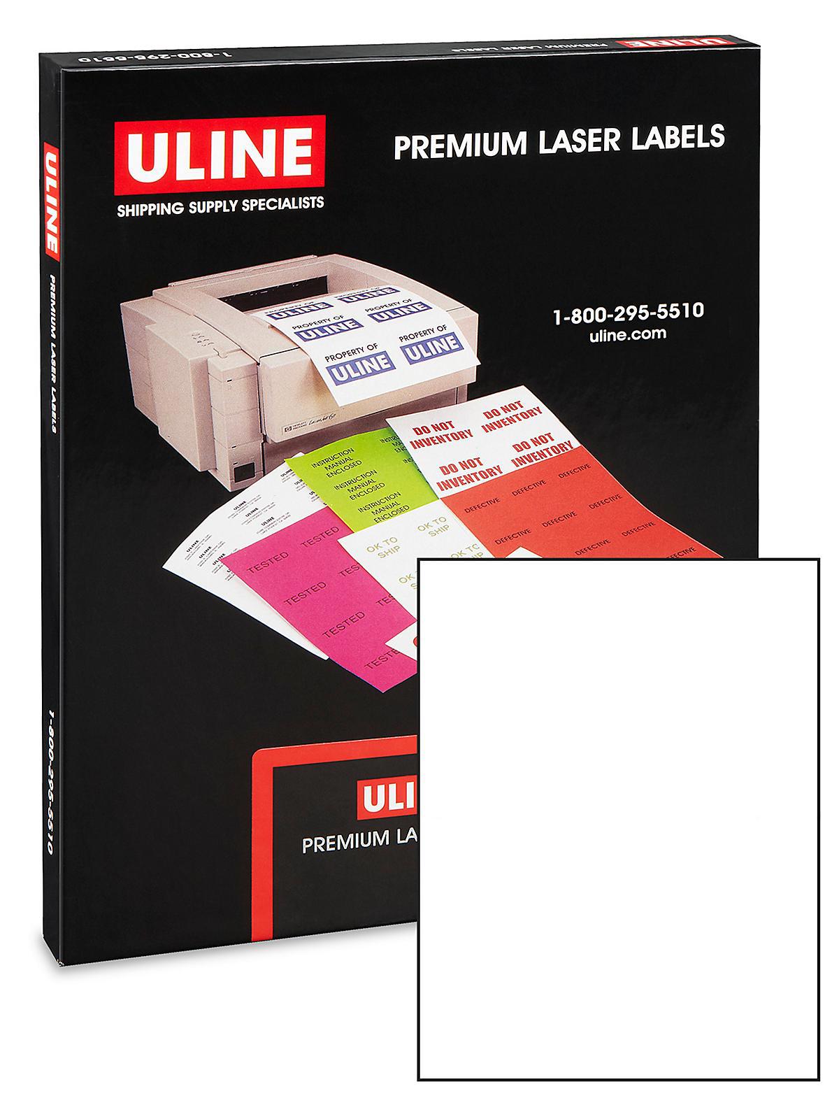 Blockout Laser Labels - 8 1 2 x 11