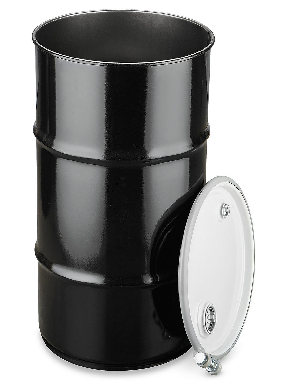 Steel Drum with Lid - 16 Gallon, Open To