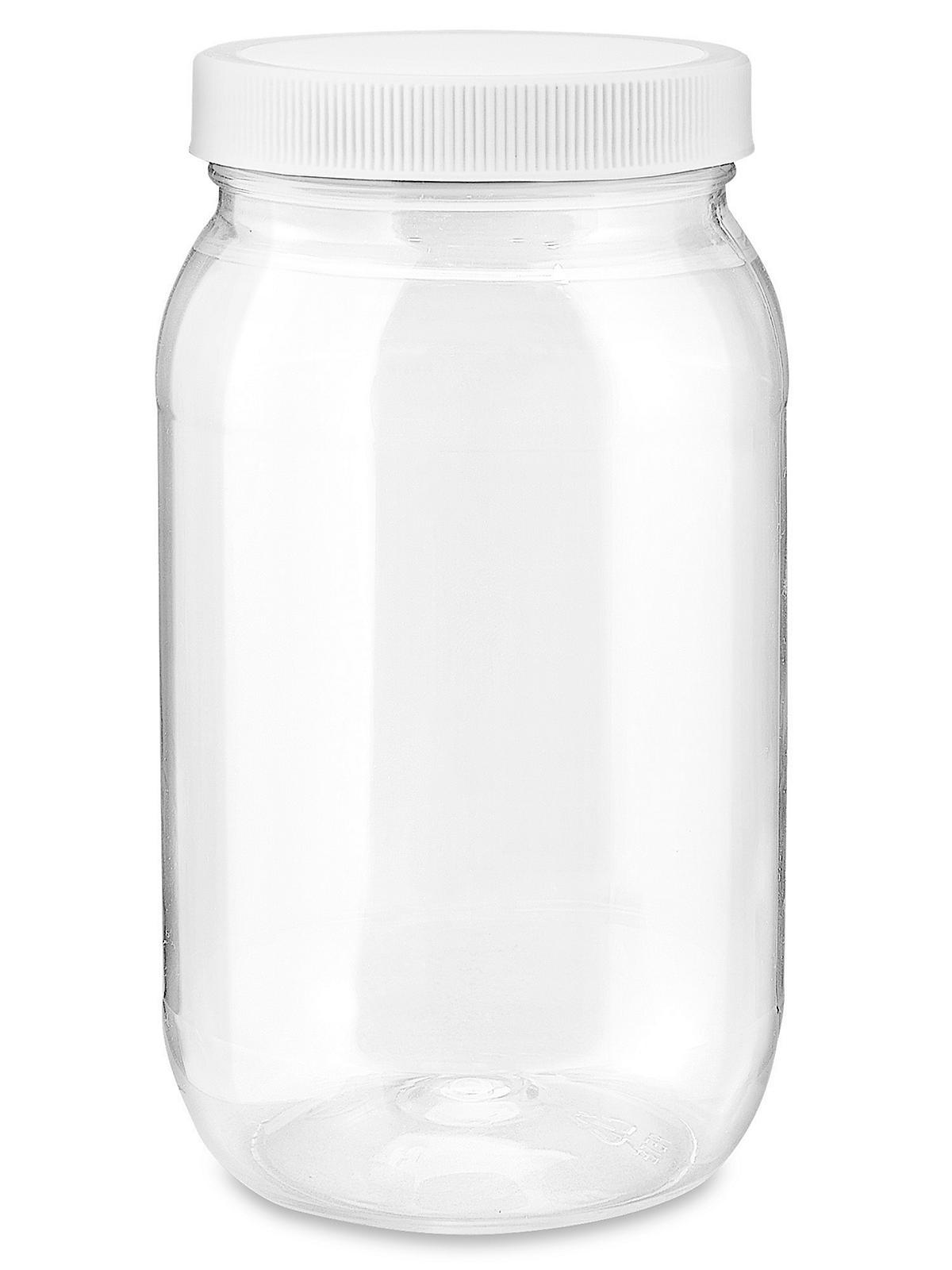 Clear PET Round Wide-Mouth Plastic Jars