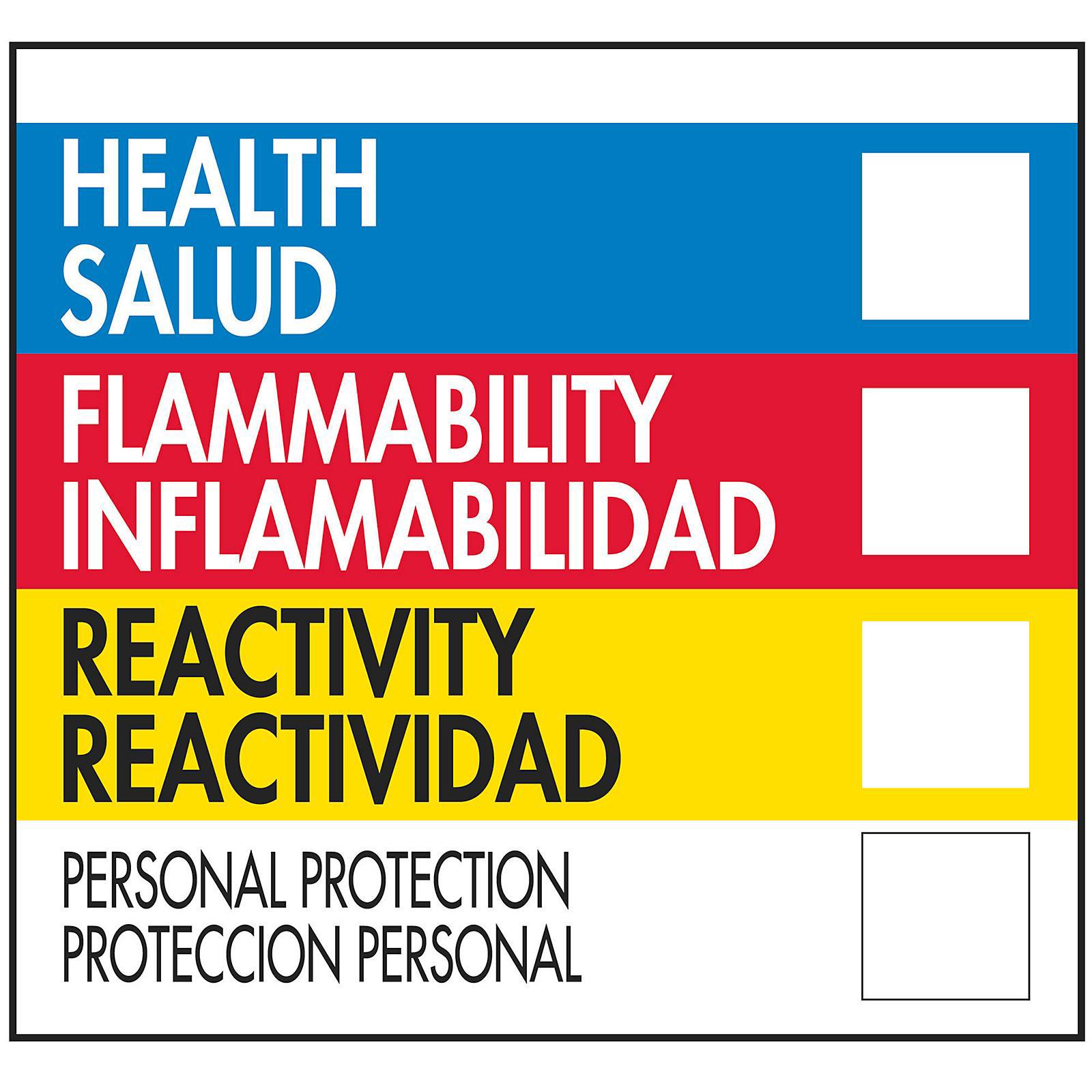 Bilingual English/Spanish HMIL Label - 2