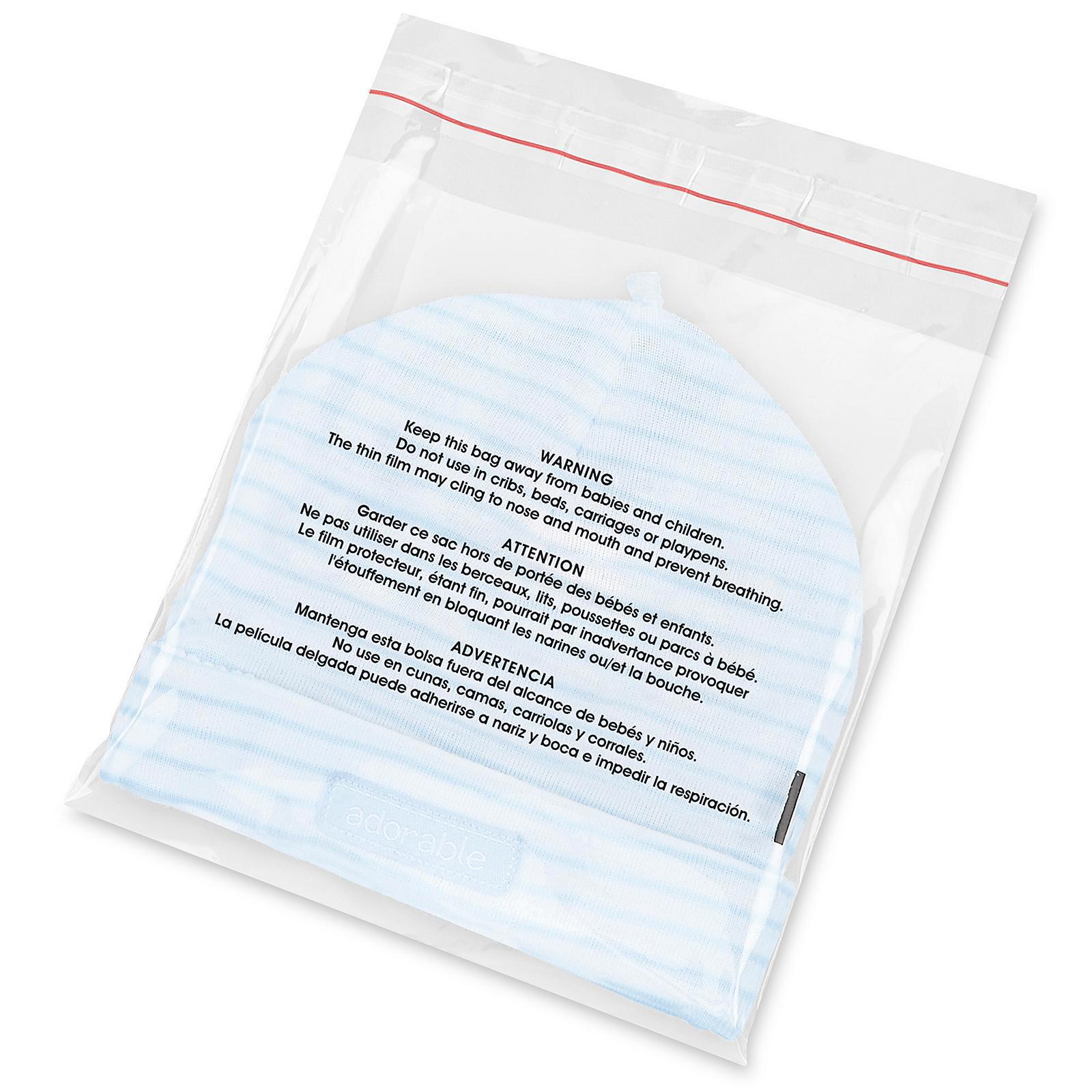 Resealable Suffocation Warning Bags - 1.
