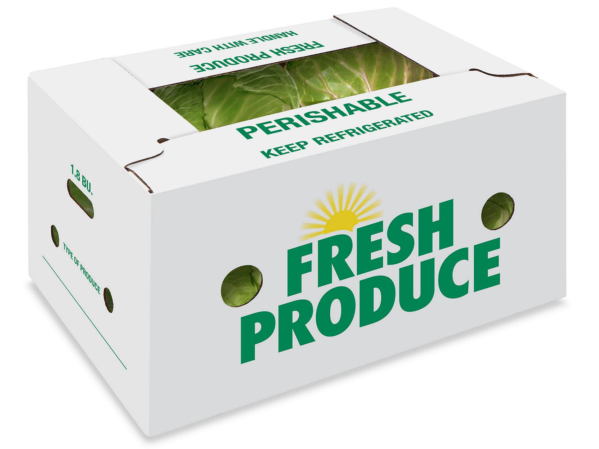 Wax Produce Box Skid Lot - 1.8 Bushel. S