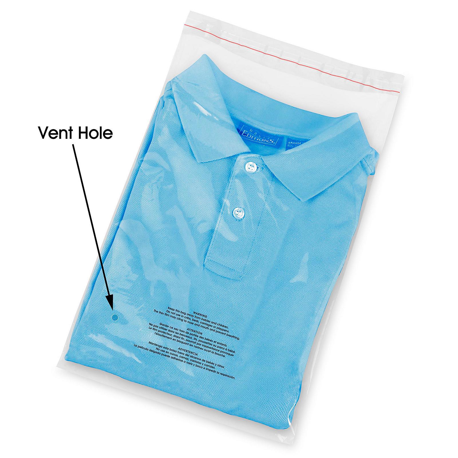 Resealable Suffocation Warning Bags with