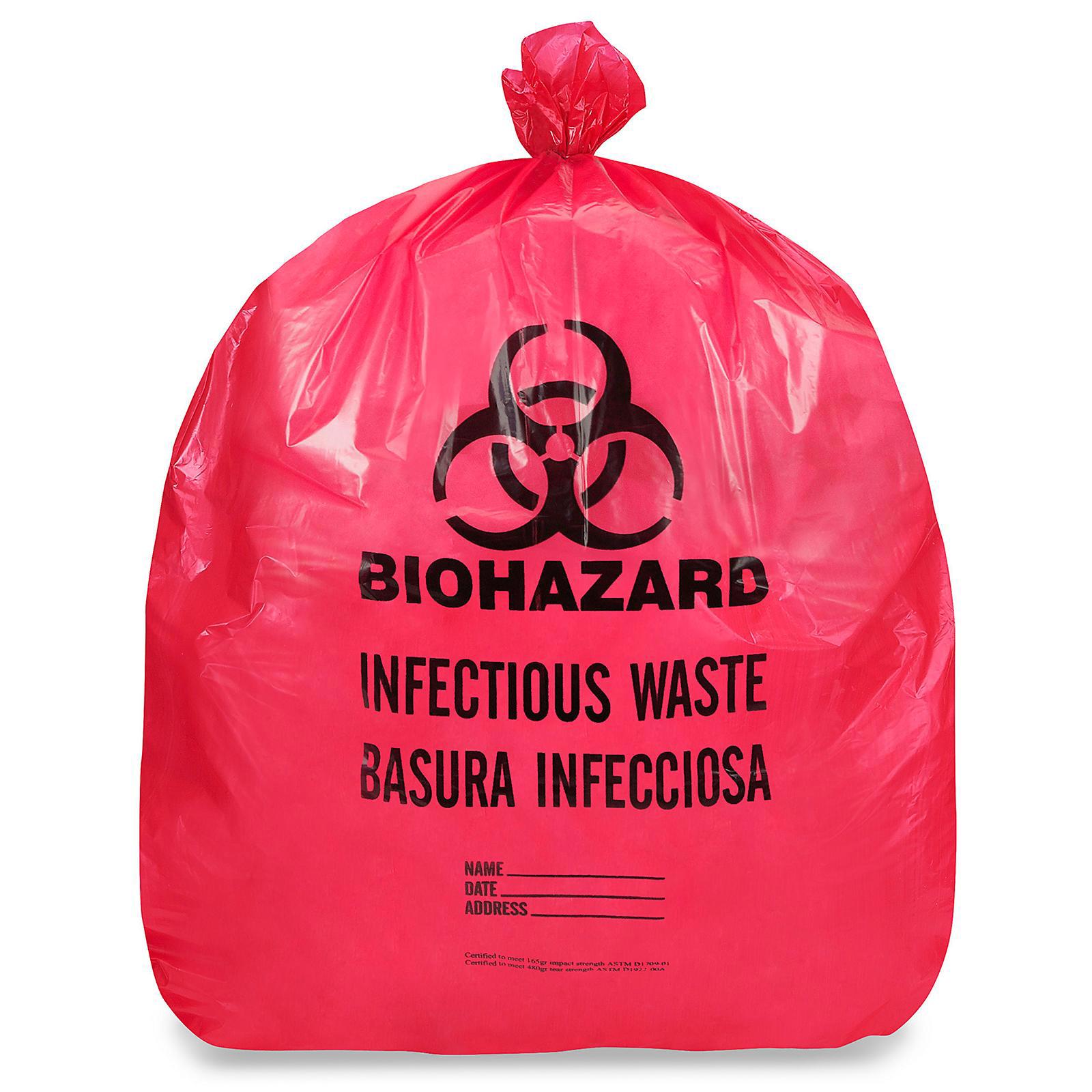 Biohazard Trash Liner - 20-30 Gallon, 1.
