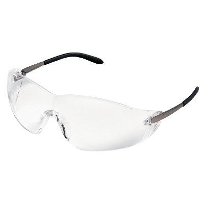 Safety Glasses: Scratch-Resistant, Polycarbonate, Clear Lenses, Frameless