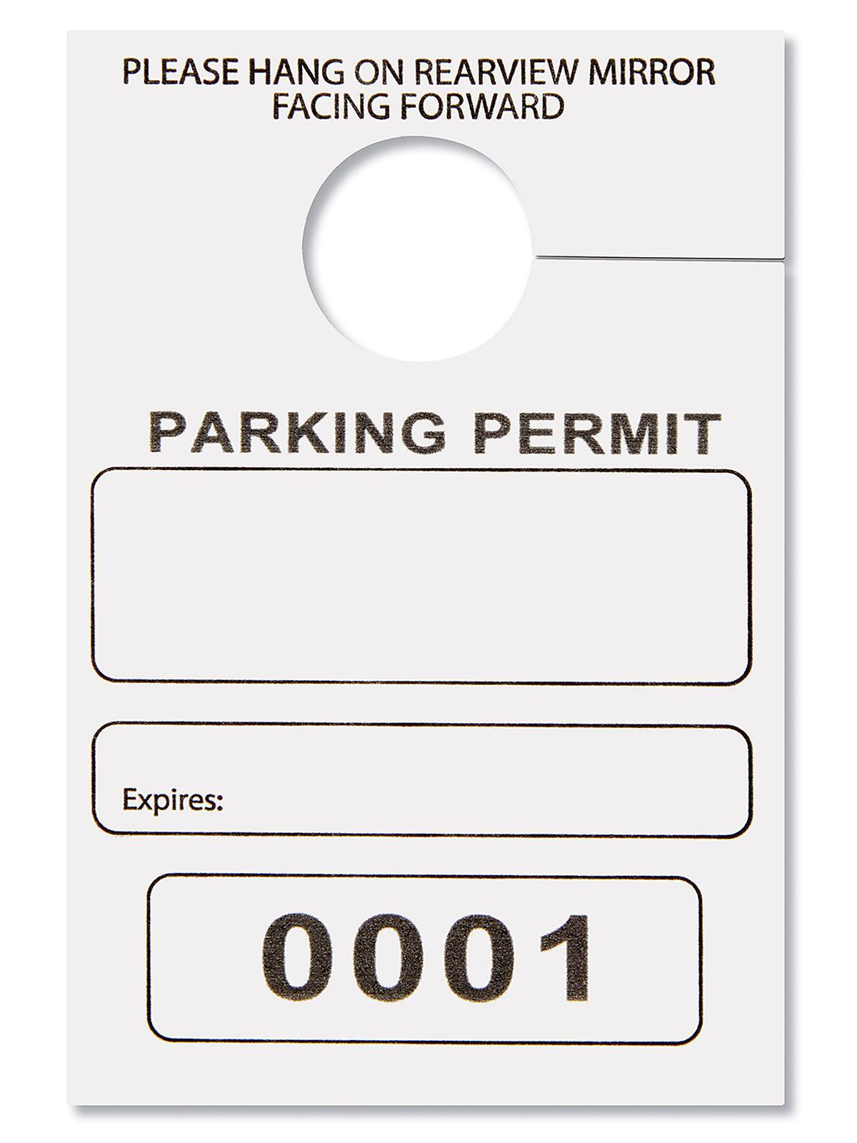 Parking Permit Tags - 4 3 4 x 3 1 8