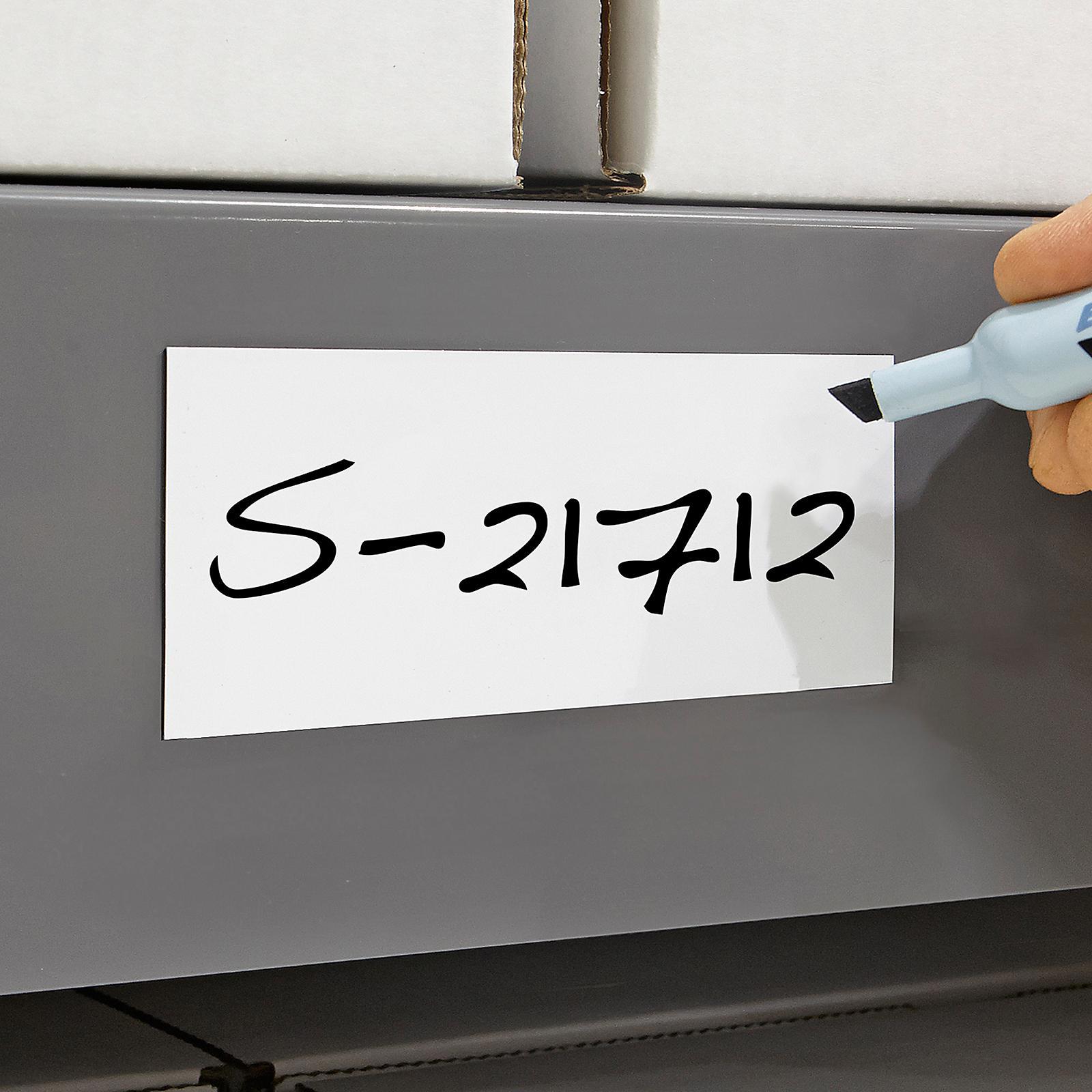 Magnetic Labels on a Roll - White, 2