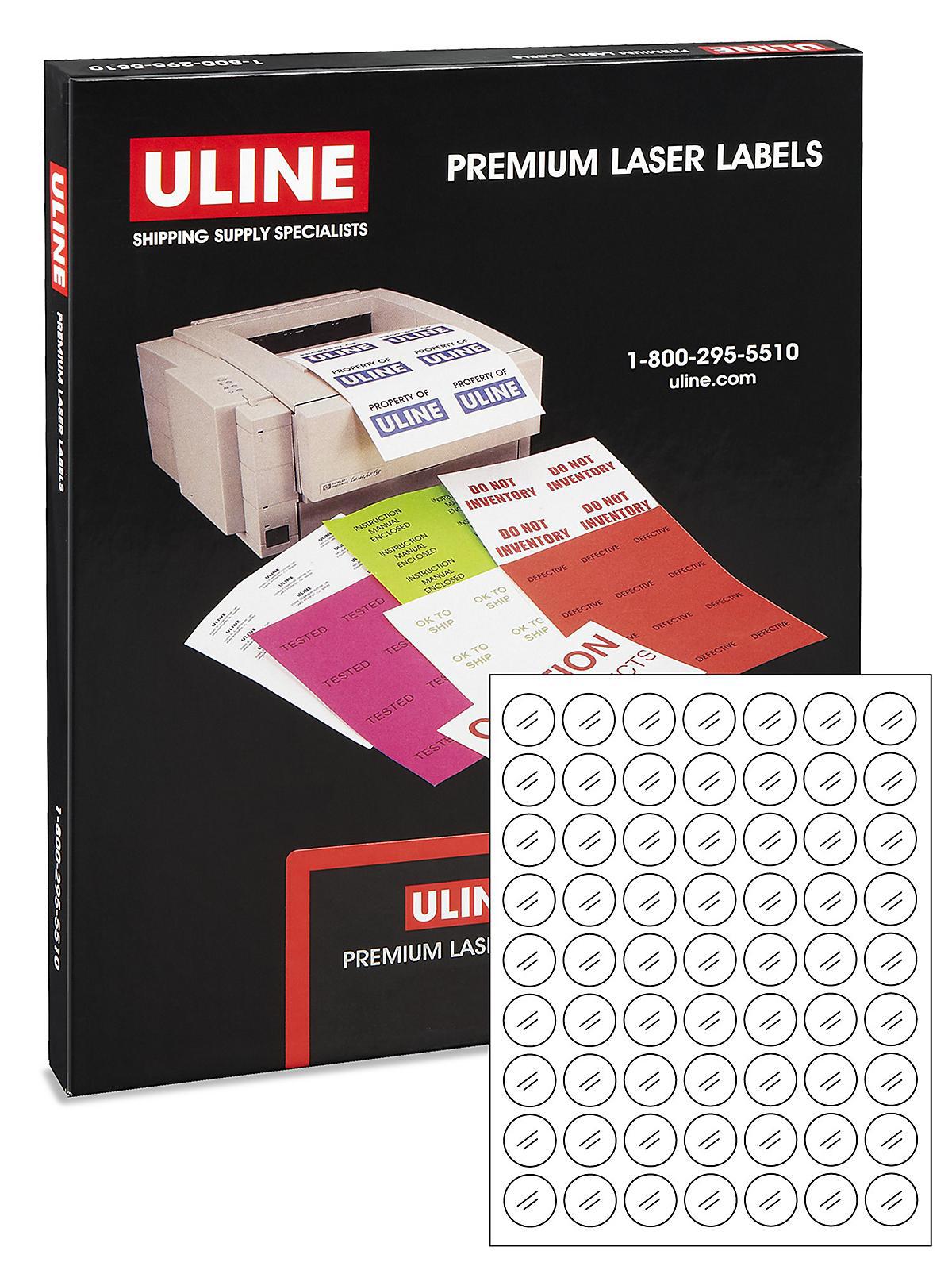 Uline Crystal Clear Laser Labels - 1