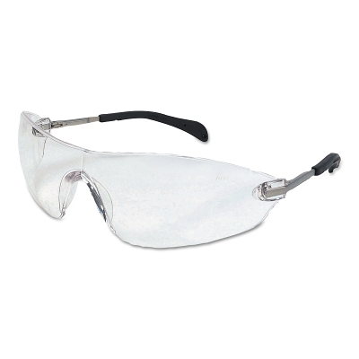 Safety Glasses: Scratch-Resistant, Polycarbonate, Clear Lenses, Frameless