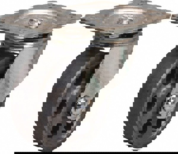 Swivel Top Plate Caster: Cast Iron, 2-1/2