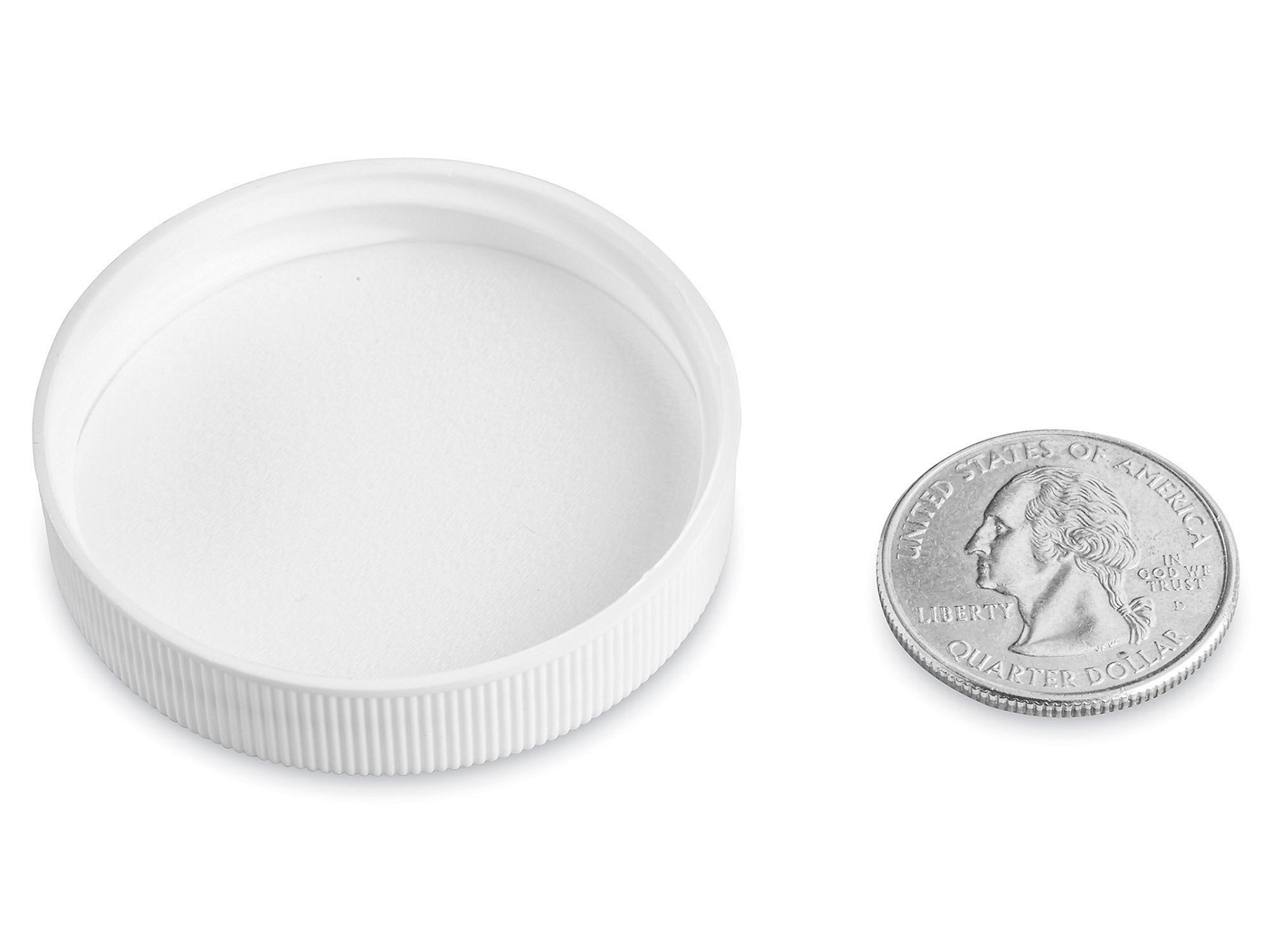 Polypropylene Caps - 45 400, White. Sold