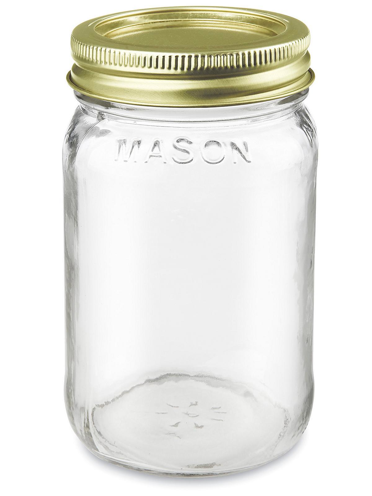 Standard Glass Canning Jars - 16 oz. Sol
