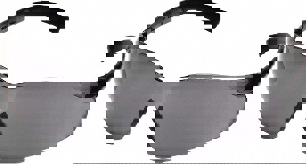 Safety Glass: Scratch-Resistant, Polycarbonate, Gray Lenses, Frameless, UV Protection