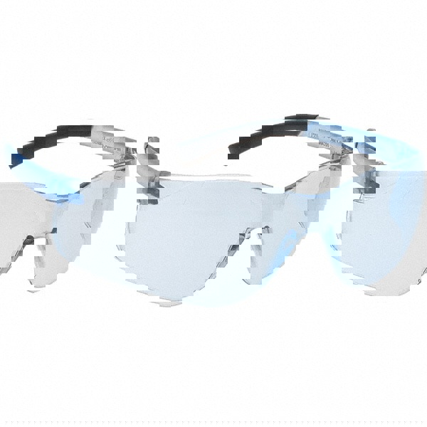 Safety Glass: Scratch-Resistant, Polycarbonate, Blue Lenses