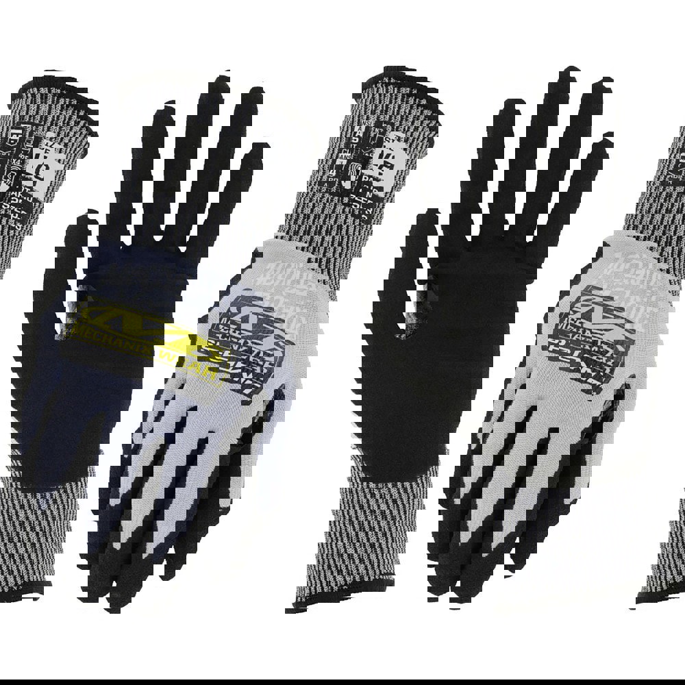 Cut & Puncture Resistant Gloves; Style: Knit ; Coating Material: Nitrile ; Coating Coverage: Palm & Fingertips ; Glove Type: Cut & Abrasion-Resistant ; ANSI/ISEA Cut Resistance Level: A5 ; Primary Material: HPPE Blend