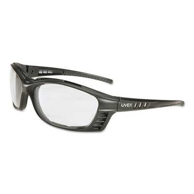 Safety Glass: Anti-Fog, Polycarbonate, Clear Lenses, Full-Framed, UV Protection