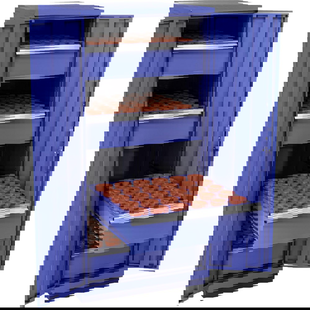 CNC Storage Cabinets; Cabinet Type: Modular ; Taper Size: HSK50 ; Number Of Doors: 2.000 ; Number Of Drawers: 4.000 ; Color: Bright Blue ; Material: Steel