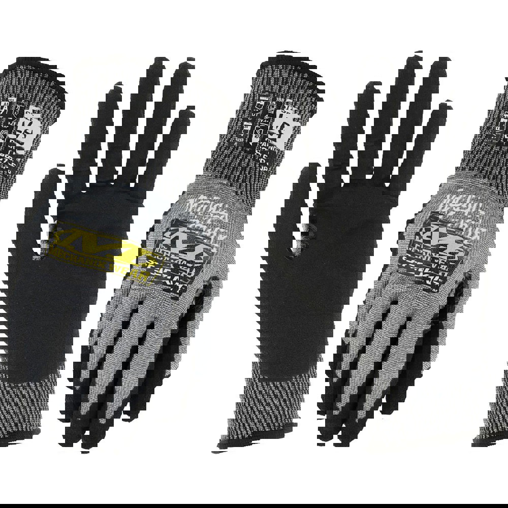 Cut & Puncture Resistant Gloves; Coating Material: Nitrile ; Coating Coverage: Palm & Fingertips ; Glove Type: Cut-Resistant ; ANSI/ISEA Cut Resistance Level: A7 ; Primary Material: HPPE Blend ; ANSI/ISEA Abrasion Resistance Level: 4