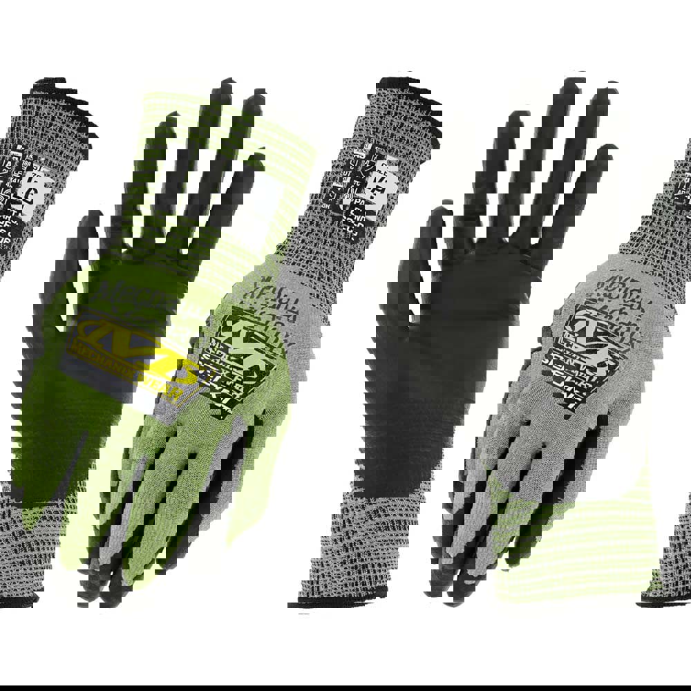 Cut & Abrasion-Resistant Gloves: Size L, ANSI Cut A4, Urethane, HPPE