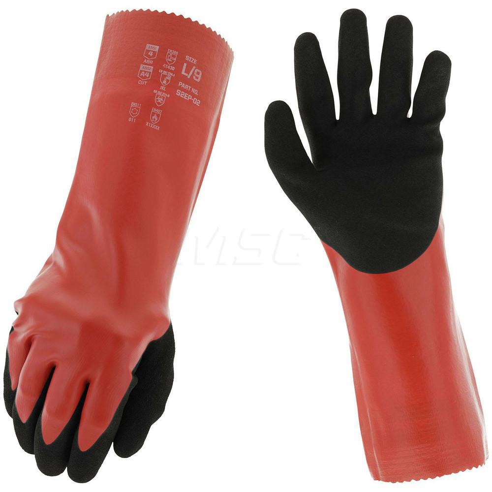Chemical Resistant Gloves: Speedknit Size Medium, 18.00 mil, Nitrile-Coated, Glass, HPPE, Nitrile & Polyester, Supported, Cut & Chemical Resistant