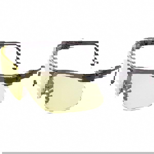 Safety Glass: Anti-Fog, Polycarbonate, Amber Lenses, Frameless, UV Protection