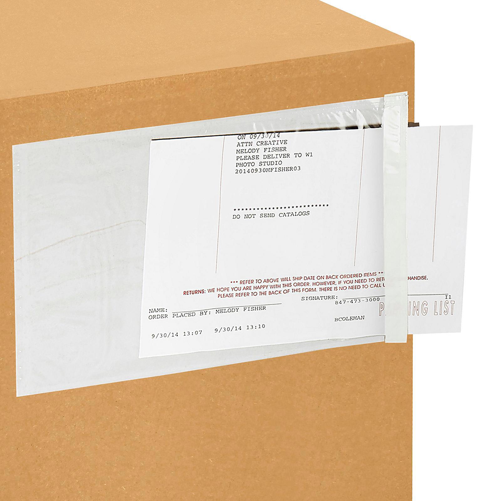 Side Loading Packing List Envelopes - Cl