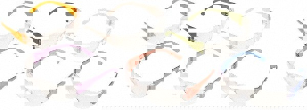 Safety Glass: Scratch-Resistant, Polycarbonate, Clear Lenses, Frameless, UV Protection