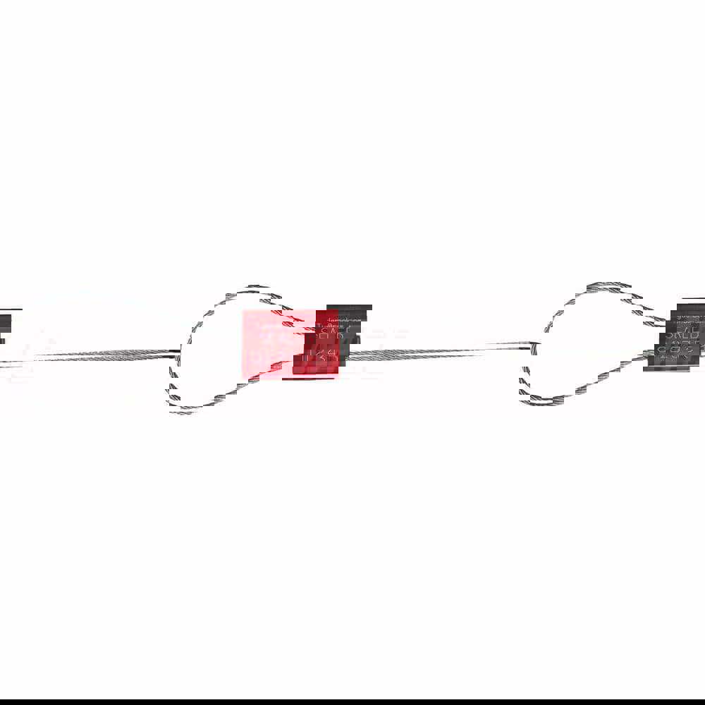 Security Seals; Type: Cable Seal; Security Seal ; Overall Length (Decimal Inch): 13.10000; 13.00 ; Operating Length: 12; 12in (Decimal Inch); Material: Aluminum; Aluminum; Aluminum ; Color: Red ; Breaking Strength (Kgs): 329.00
