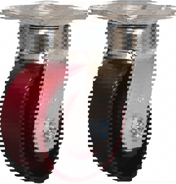 Swivel Top Plate Caster: Cast Iron, 4