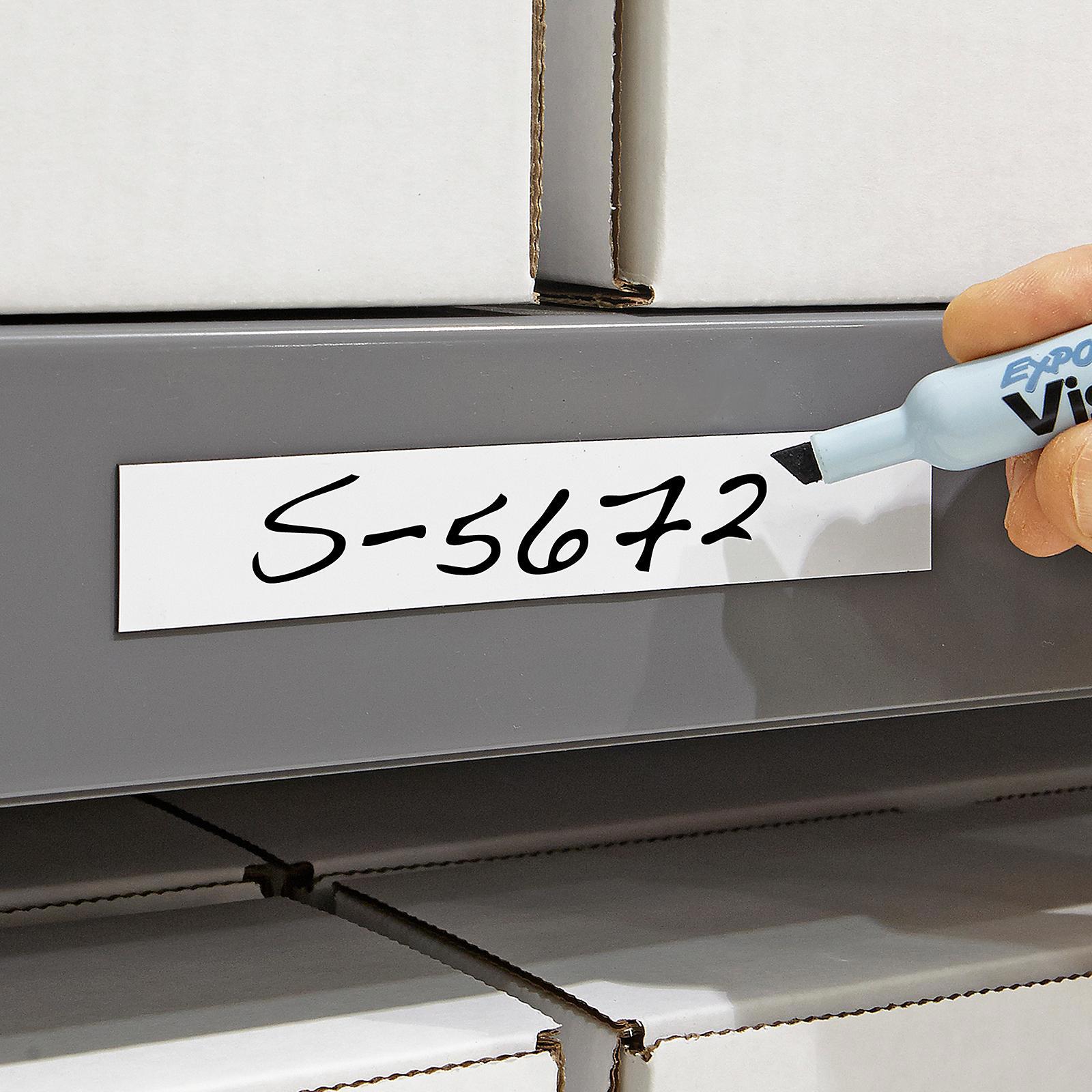 Magnetic Labels on a Roll - White, 1