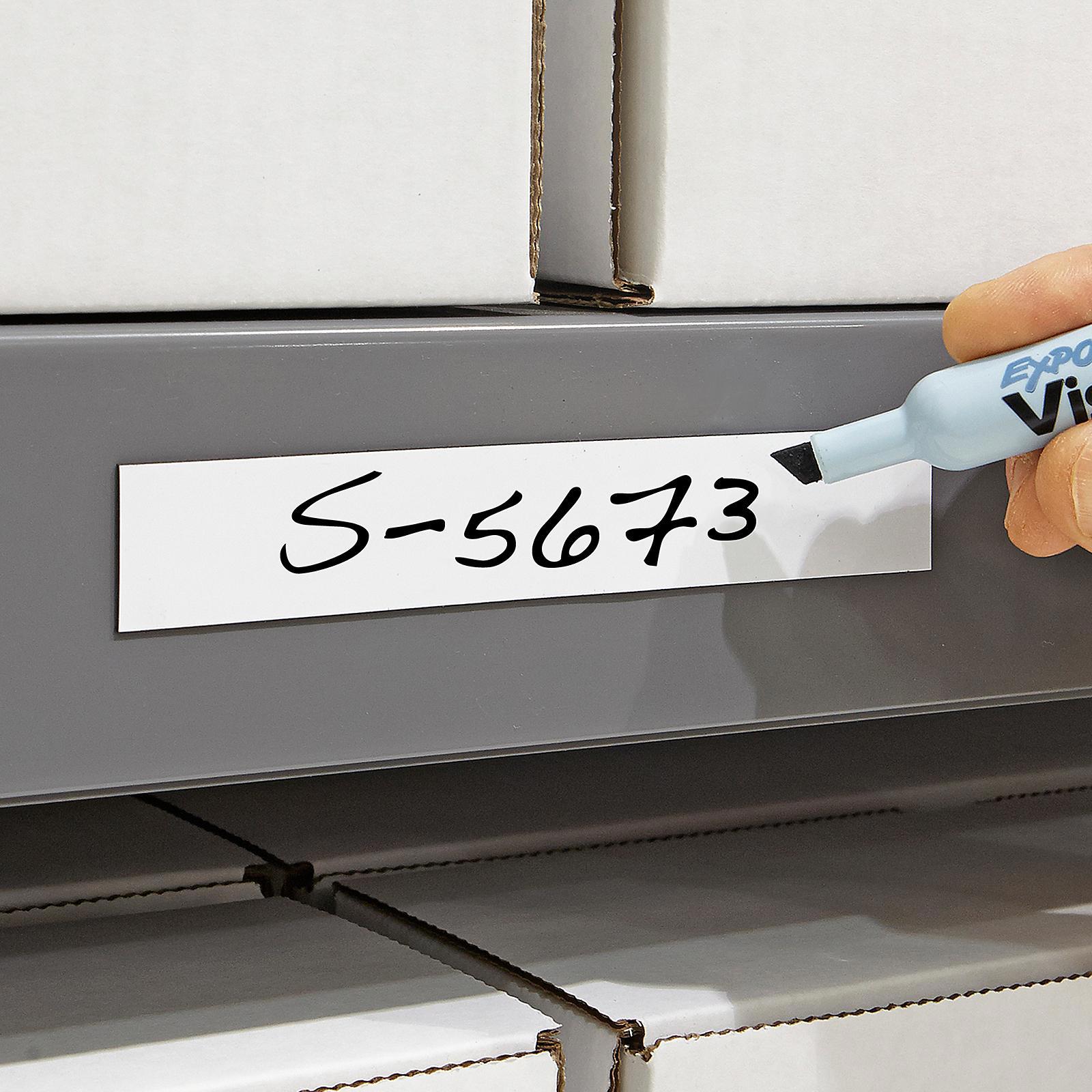 Magnetic Labels on a Roll - White, 1