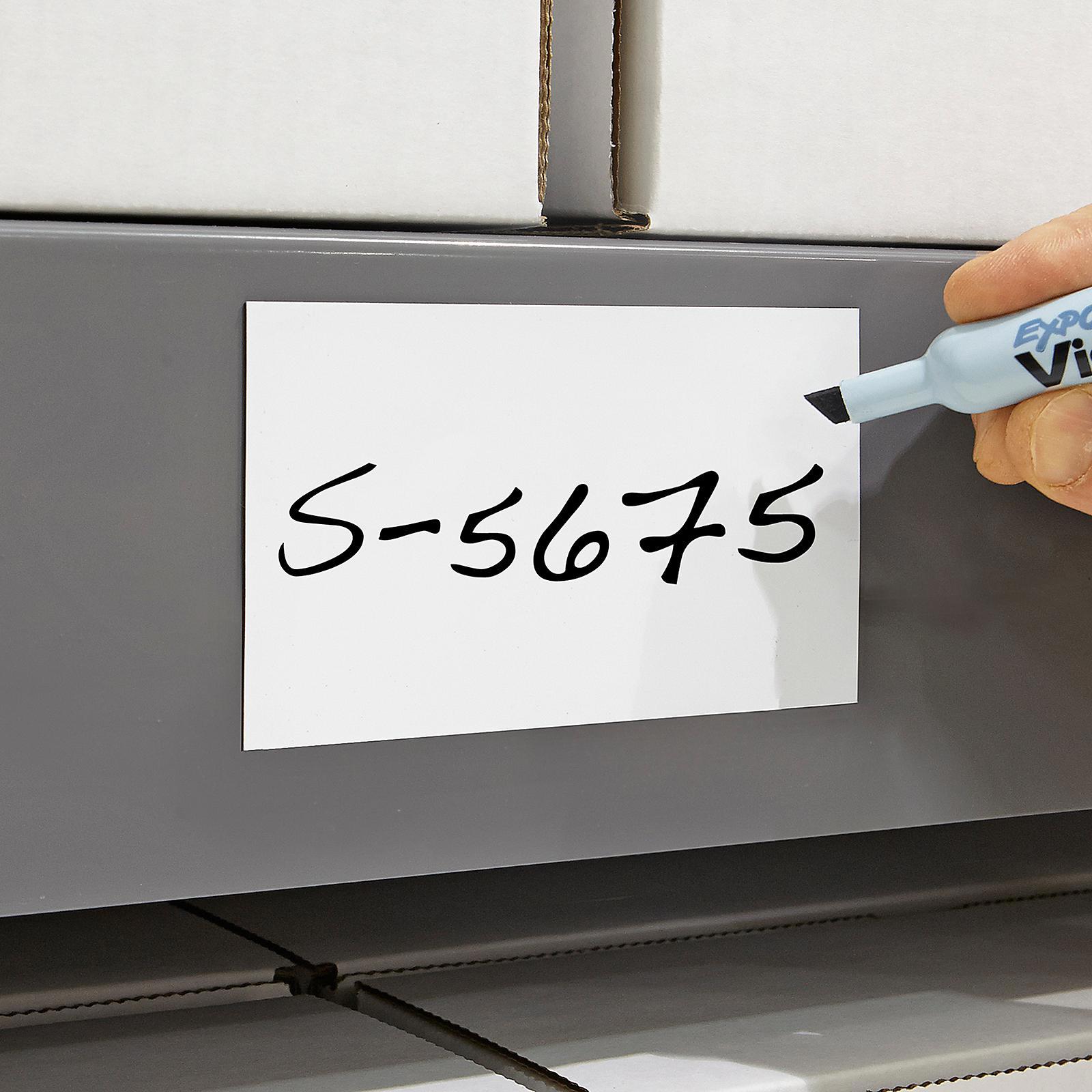 Magnetic Labels on a Roll - White, 3