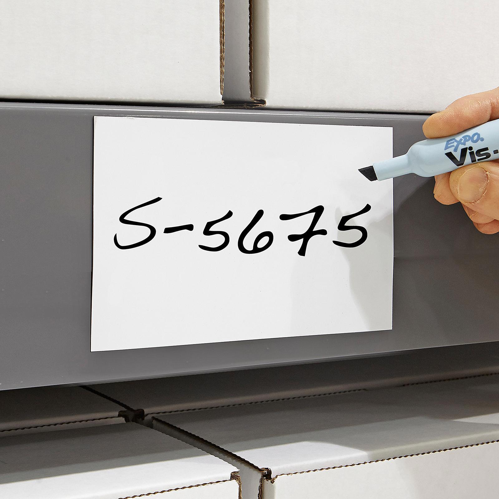 Magnetic Labels on a Roll - White, 4