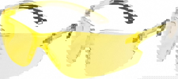 Safety Glass: Scratch-Resistant, Polycarbonate, Yellow Lenses, Frameless, UV Protection